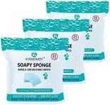 HYGIENJOY Skin Cleaning Wipe (75 Counts, 3 Packs) - Rinse Free Bathing Sponge for Adults, Extra Thick, No Residue, Hypoallergenic, Convenient for Elderly, Injured, Campers, Hikers