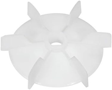 uxcell Motor Fan Blade 103mmx14mm D Shape Bore White Engineering Plastic with 6 Vanes