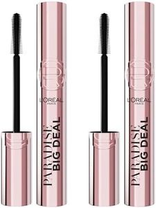 L'Oréal Paris - Mascara Volume Modulable - Formule Légère - Application Uniforme - Sans Paquet - Paradise Big Deal - Couleur : Noir - Lot de 2