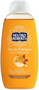 Neutro Roberts Doccia Shampoo Idratante con Miele e Acero Rosso, Profumo Intenso, Ottimo per Detergere Corpo e Capelli, Senza Parabeni e Sapone, Rispetta il pH della Pelle, Flacone da 250 ml