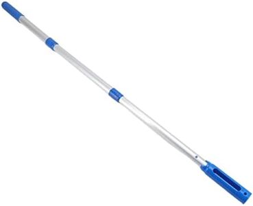 Swimming Pool Pole, 3 Section Telescopic Swimming Pool Cleaning Poles for Skimmer Nets Vacuum Heads Brushes, Aluminum Detachable 44.5-113.5cm Adjustable Extension Pole