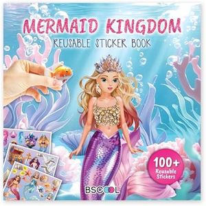 BSCOOL Mermaid Sticker Book Reusable Activity Book for Girls