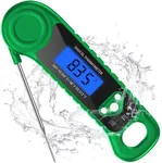 AMMZO Digital Meat Thermometer for Grilling, Candy Thermometer Instant Read Food Thermometer Waterproof with Backlight for Cooking, Deep Fry, BBQ, Grill, Smoker and Roast (Green)