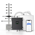 Home Cell Phone Signal Booster for Canada -Boost 5G 4G LTE Signal | 65dB Cellular Repeater with High Gain Directional Antennas | ISED Approved (Black)