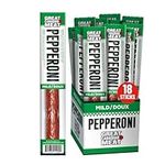 Mild Pepperoni Sticks Box 18 x 22g Caddy by Great Canadian Meat, Meat Snacks, Meat Sticks For Carnivores. Perfect For Snacking, Gluten Free, High In Protein