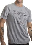 Vitruvian Chef | Funny Cook Restaurant Kitchen Worker Food Cooking Humor T-Shirt-(Adult,2XL) Heather Grey