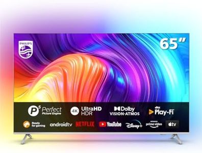 Philips 65-Inch 4K LED Android Smart TV | UHD & HDR10+ | 3-Sided Ambilight | Dolby Vision & Dolby Atmos | P5 Perfect Picture Engine | 65PUT8507/75