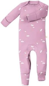 GUNAMUNA Unisex Baby, Toddler Ultra-Soft Convertible Pajama, Footie Romper Sleeper with Diaper Zipper, Firefly, 0-3 Months