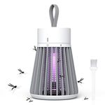 Mosquito Killer Lamp，Electric Mosquito Killer Lights，Fly Killer Lamp Bug Zapper Catcher，360° Mosquito Lamp UV Light ，No Toxic Chemicals Insect Killer for Outdoor Indoor Bedrooms and Gardens (White)