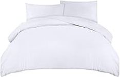 Utopia Bedding Super King Size Duvet Cover Set - Soft Microfiber Duvet Cover with Pillow cases - Bedding Quilt Cover Set (White)