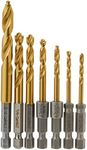 DEWALT Drill Bit Set, Impact Ready, Titanium Nitride Coated, 7-Piece (DD5157)