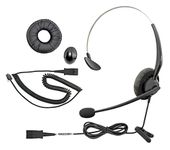 DailyHeadset RJ9 NC Mono Office Phone Headset for Analog Aastra Avaya Nortel Digium Polycom ShoreTel NEC AltiGen Telephone Plus 3.5mm Adapter