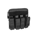 ProCase Tactical Pistol Mag Pouch, Molle Pistol Submachine Gun Magazine Bag Cartridge Clip Utility Tool Holder -Black