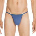 Hom Men's Plume G-String Underwear, Blue Jeans, L