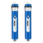 Membrane Solutions 50 GPD RO Membrane 1.75"x11.75" Standard Reverse Osmosis Membrane Filter Replacement for Kitchen Under Sink RO System and Aquarium Reef Tank, ROULP-1812-50 (2-Pack)