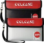 COLCASE Fireproof Money Bag(8.3x5 inches), 2 Pack Fireproof and Waterproof Cash Bag with Zipper, Fireproof Money Safe Pouch Envelope Container for Cash,Jewelry,Valuable,Passport, 8.3x5 inches