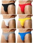 Arjen Kroos Men's Underwear Sexy Briefs Low Rise Bikini Breathable Seamless Tagless Underpants 6-Pack