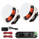 STUDIOFINIX 6.5" 600 Watts Bluetooth Ceiling Speakers Home Recessed Speaker System Suitable for Indoor,Kitchen,Home Theater,Bedroom,Office,Covered Patio(2 Speakers)