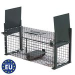 Moorland Stable Wire Cage Animal Trap 5006 Humane Live Trapping of Grey Squirrel and other Rodents - 50 x 18 x 18 cm