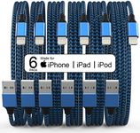 6Pack(3/3/6/6/6/10 FT)[Apple MFi Ce