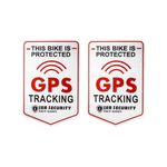 Qaziuy GPS Tracking Sticker, GPS Tracking Alarm Sticker with Protective Laminate, Self-Adhesive GPS Sticker, White for Bicycle, Motorcycle and Car - Anti-Theft Protection