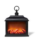 A Cheerful Giver Traditional Fireplace Lantern, Black