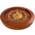 Yuanhe Deluxe Roulette Wheel Set - 18" Casino Wooden Roulette Game Table Set for Adults with 2 Balls Pills,Smooth Spinning Action,Great for Family Game Night or Professional Use