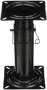 Attwood 91320-ADJ Swivl-Eze Adjustable Pedestal, Height Adjustable 11 ½-17 ½ Inches, for Boat Seat, Black Powder Coated