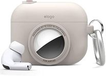 elago Snapshot Case Compatible with AirPods Pro and Compatible with AirTags, Cute Classic Camera Design, Locator Case, Drop Protection, Keychain Included [Tracking Device Not Included] (Stone)