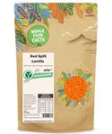 Wholefood Earth Red Split Lentils 500 g | GMO Free | Natural | High Protein