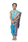 Mastani Nauwari Saree for Baby/Childs/Girls (6-7, Classic, Sky Blue)