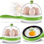 Honestum Automatic 2 in 1 Multi Functional Electric 7 Egg Boiler Roaster Heater Fryer/Egg Cooker/Steamer with Non-Stick Frying Pan (Multicolour)