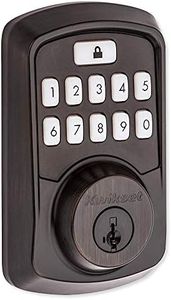 Kwikset 99420-002 Aura Bluetooth Programmable Keypad Door Lock Deadbolt Featuring SmartKey Security, Venetian Bronze