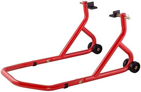 BIKE IT BikeTek Rear Motorcycle Paddock Stand Series 3 Red Heavy Duty