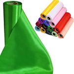 Time to Sparkle 29cmx20m (Apple Green) Satin Roll Sash Fabric Chair Cover Bows Table Runner Sashes Swags for Wedding Party