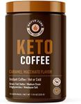 Rapidfire Keto Coffee Instant Coffee Mix, Caramel Macchiato Flavor, 7.93 Ounce (255g), 15 Servings