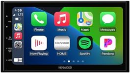 KENWOOD DMX5020S Digital Car Stereo (45W x 4-Ch), Apple CarPlay & Android Auto Compatible, Bluetooth-Enabled Head Unit with 6.8" LCD Display, Double DIN Touchscreen Car Stereo with USB Mirroring