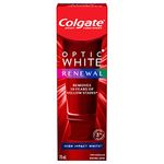 Colgate Optic White High Impact Whitening Toothpaste – Minty Fresh Taste – Enamel Safe Fluoride for Cavity Protection with Hydrogen Peroxide, 70 mL