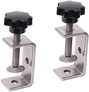 BOLWHAO Heavy Duty C-Clamp Tiger Clamp Wood Clamps Stainless Steel C-Clamp for Welding Carpenter Building Household Mount G-Clamp With Wide Jaw Openings 2PCS