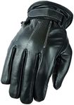 Leatherick Men’s Black Genuine Sheepskin Leather Gloves - Soft Liner Winter Gloves with White Threaded Double Stitching for Outdoor Activities (White Thread, M)