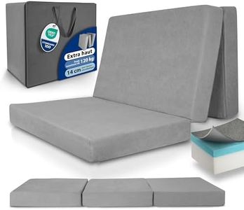 Beautissu Premium XXL Matelas Pliable 140x200 cm Gris avec Poche – Matelas Pliant Extra Épaisse Housse Lavable – Lit d'Appoint Mousse Visqueuse Transport Facile & Grand Confort Sommeil