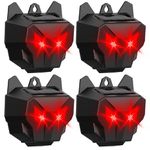 X-PEST Solar Nocturnal Animal Repeller Deer Repellent Devices Outdoor Coyote Raccoon Deterrent for Skunk Fox Waterproof Predator Lights for Chicken Coop, Farm, Garden, Yard (4 Pack)