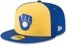 New Era Men's Snapback, Milwaukee Brewers Blue Cooperstown, 7 7/8