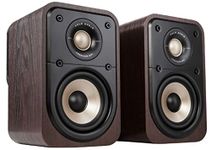 Polk Signature Elite ES10 Surround Loudspeaker - Hi-Res Audio Certified, Dolby Atmos & DTS:X Compatible, 1" Tweeter & 4" Woofer, Power Port Technology for Effortless Bass (Pair, Contemporary Walnut)