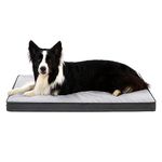 Made4Pets Dog Bed Medium Washable 3 in 1 [Removable Cooling/Soft Cover & Non-Slip Bottom] Orthopedic Dog Beds Egg Crate Foam Pet Bed Mat for Small Medium Dog for Create/Outdoor/Indoor-Grey