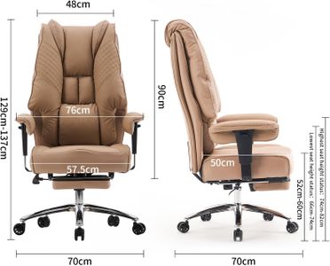 EXCEBET Executive Office Chair – Light Brown Ergonomic Seating
