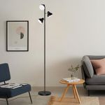 Bcmsda Led Tree Floor Lamp, 36w 70" Modern Dimmable Standing Lamp with Remote & Touch Control, 3 Color Temperatures, 3 Rotatable Led Light Floor Lamps for Living Room, Bedroom, Office