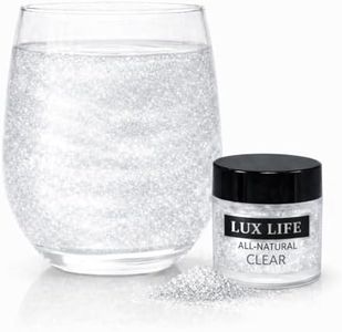 Lux Life Edible Glitter for Drinks – 100% Natural Ingredients, Made in USA – Food Grade Brew Drink Glitter for Wine, Cocktails, Champagne, and Beverages – Gluten Free & Vegan (5g, Clear)