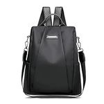 Vertvie Women Backpack Anti-Theft Rucksack Waterproof Shoulder Bag Small Fashion School Bags Casual Oxford Cloth Travel Dayback Handbags Black