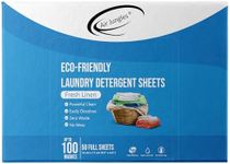 Air Jungles Laundry Detergent Sheets Up to 100 Loads, Fresh Linen Scent, Up to 100 Washes, Easy to Use, Zero Waste Solution, Lightweight, Powerful Cleaning - Ideal for Home and Travel, 50 Count